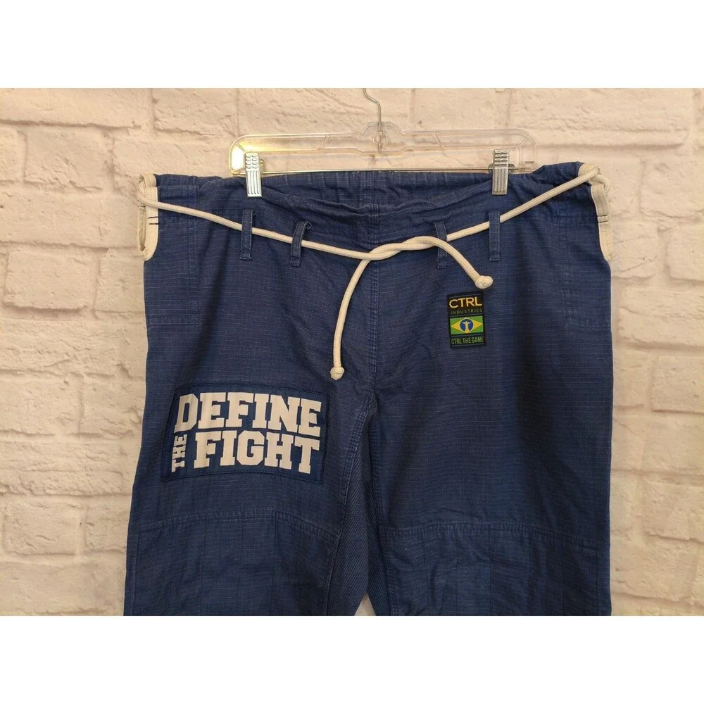 CTRL Industries Gi Pants Adult A2 Navy Jiu Jitsu MMA with‎ patches